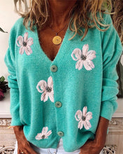 Load image into Gallery viewer, Grey Floral Cardigan
